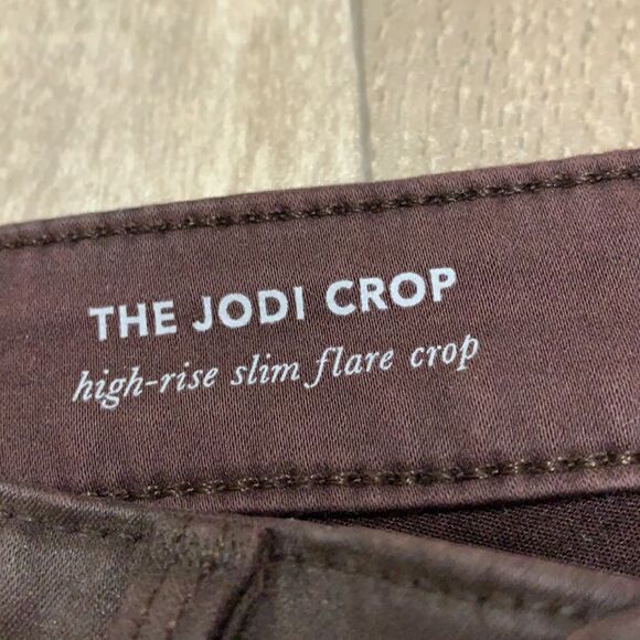 AG Adriano Goldschmied Jodi Crop High Rise Slim Flare Coated Pants - Picture 6 of 11